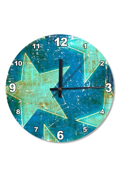 Generic Brand Ξύλινο ρολόι τοίχου Time Stars διαμέτρου 30 εκ.