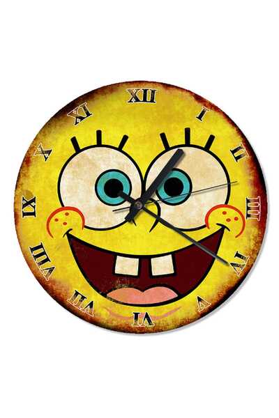 Cakatablo 30 cm Diameter Retro Sponge Bob Analog Wall Clock