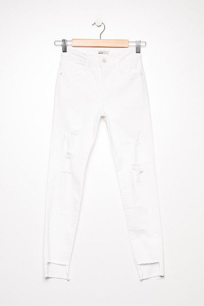 Koton Women's White Jean 7YAK47168MD