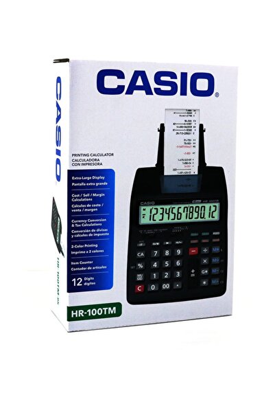 Casio HR-100 RC ŞERİTLİ HESAP MAKİNESİ 12 HANE