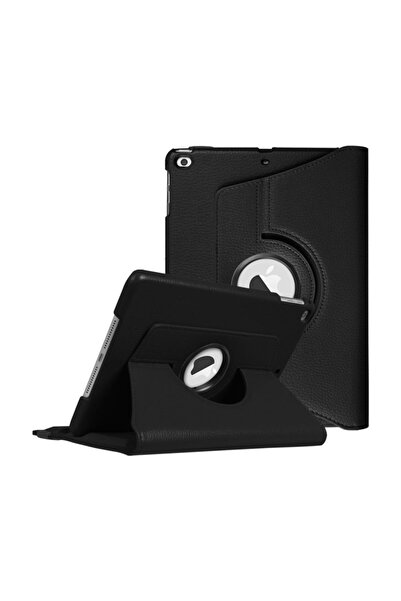 Microsonic Apple iPad 9.7 2018 (A1893-A1954) Kılıf 360 Dönerli Stand Deri Siyah