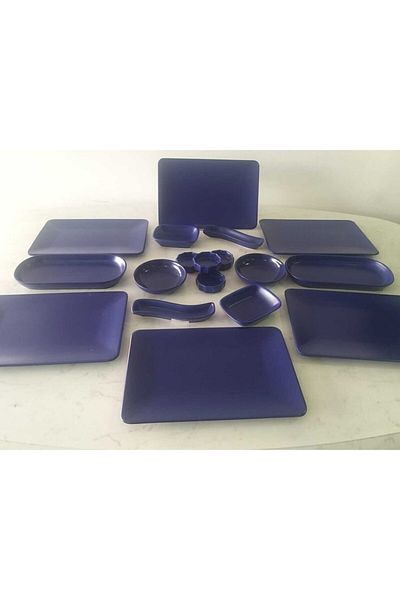Keramika Matte Cobalt Breakfast Set 18 Pieces