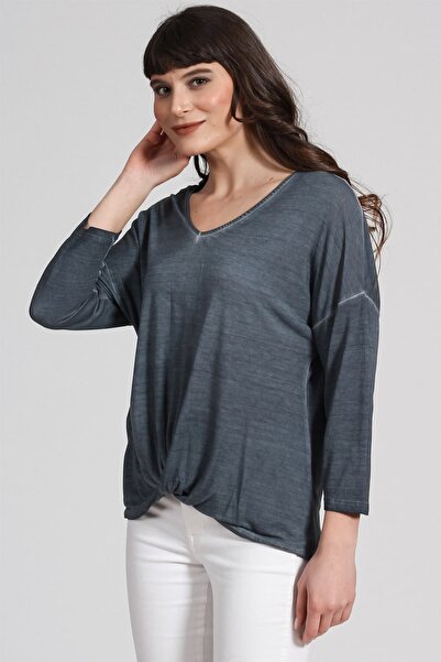 Seamoda Kadın Önü Düğümlü Sweat-Açıkpetrol PRA-236833-289635