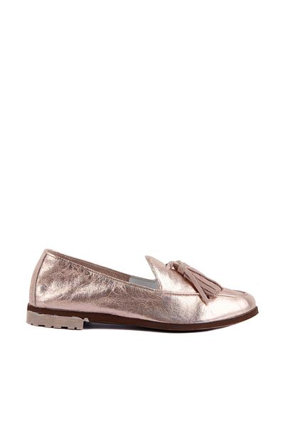 SailLakers حذاء كاجوال نسائي من الجلد الطبيعي البرونزي 104-3020-72175 R23 TEN G05-PEANY SUEDE