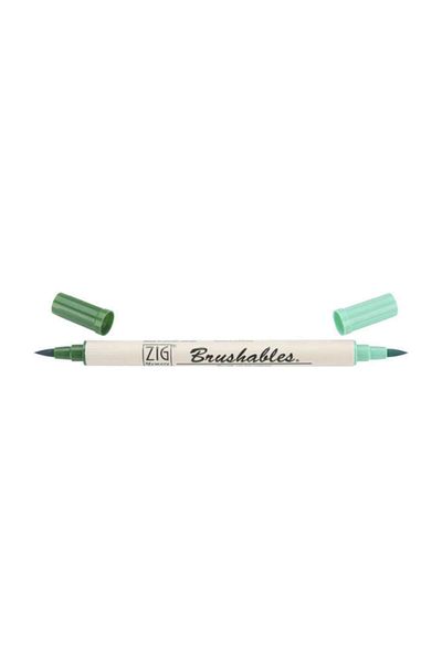 Zig Brushables 2 Color Tone Brush Tip Marker Pen 040 Pure Green