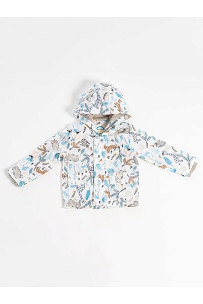 Melomio Baby Kids Seasonal Waterproof Children's Raincoat Combed Cotton Lined Snap Fasteners