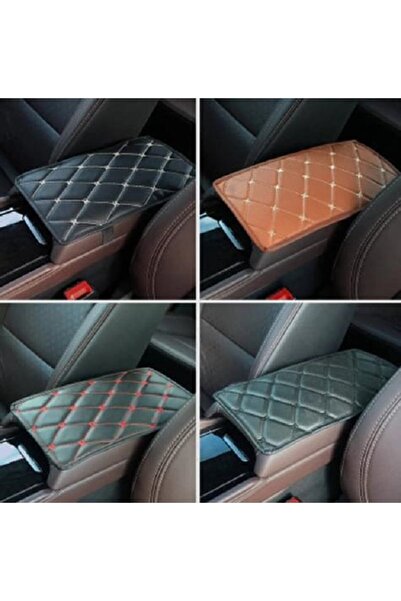 Genel Markalar Toyota Camry Deri Oto Kolçak Minderi Kolçak Koruma Örtüsü Siyah