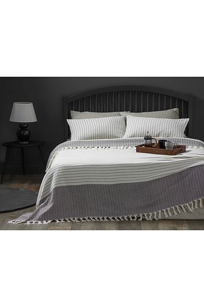 English Home Rhys Woven - Single Bed Cover Set 160x240 Cm Anthracite