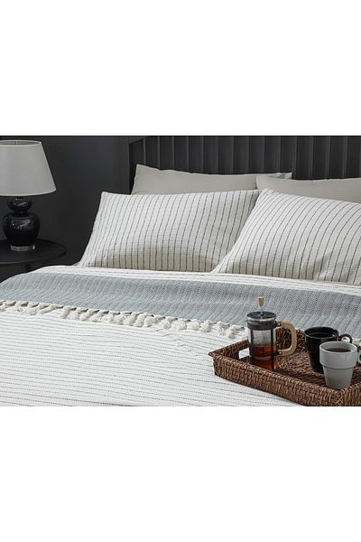 English Home Rhys Woven - Single Bed Cover Set 160x240 Cm Anthracite