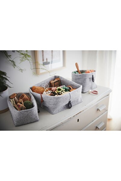 IKEA Kutu Seti Sepet Düzenleyiciler 2 Adet 19x13x18 cm 1 Adet 25x25x18 cm