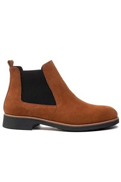 Şahin Men's Tan Genuine Leather Casual Boots