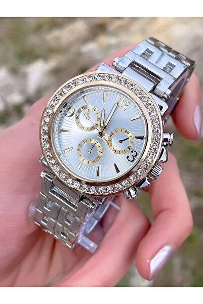 LOOQ Stone Detailed Women's Wristwatch