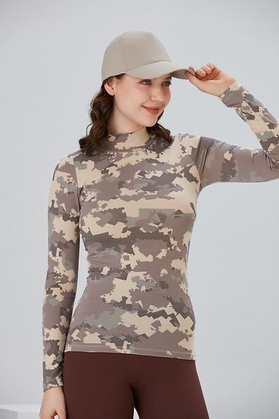 brako tekstil Γυναικεία Στρατιωτική Μπλούζα Lycra Twist Υφασμάτινη Μπλούζα & Σώμα