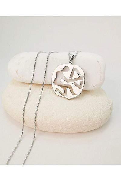 Albedo Jewelry Steel 12 Zodiac Medallion Necklace