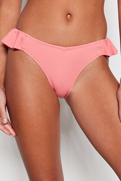 Trendyol Collection Ροζ Flounce κανονικό μπικίνι στο κάτω μέρος TBESS21BA0044