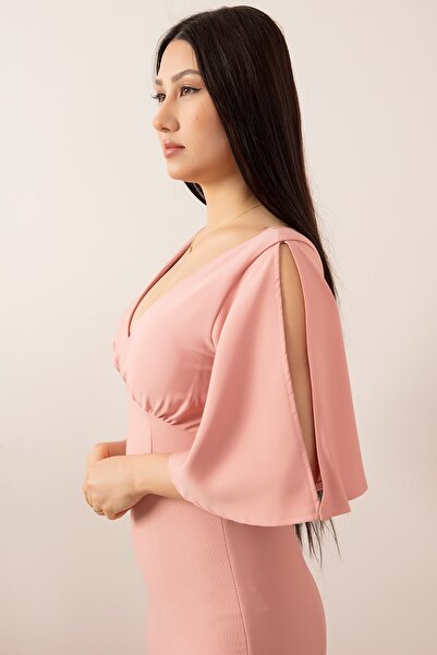 PULLIMM Μακρύ βραδινό φόρεμα με λεπτομέρεια σχισμής 13233