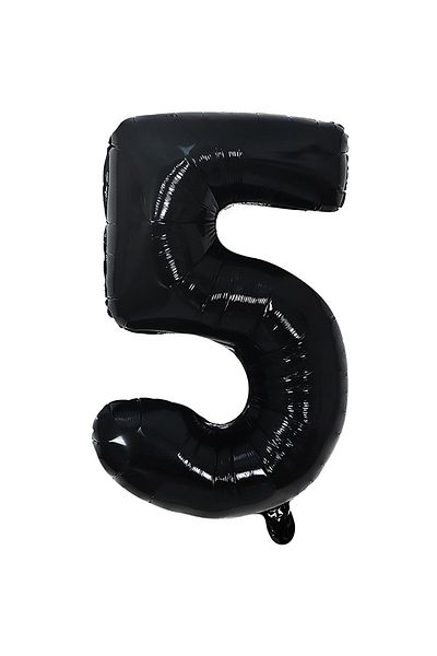 BEST PARTİ DOĞUM GÜNÜ PARTİ SÜSLERİ Foil Balloon Black Number 5 34 Inch 80 Cm