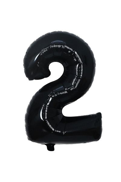 RÖNESANS PARTİ Foil Balloon Black Number 2 34 Inch 80 Cm