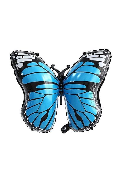 BEST PARTİ DOĞUM GÜNÜ PARTİ SÜSLERİ Blue Butterfly Balloon Set Star Balloon Foil Set Birthday Set Age 6