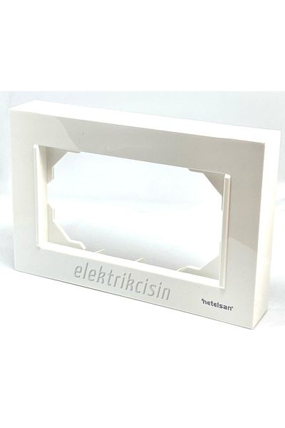 Netelsan Byobu White Double Socket Frame (yanlızca Frame) - 5 Pieces
