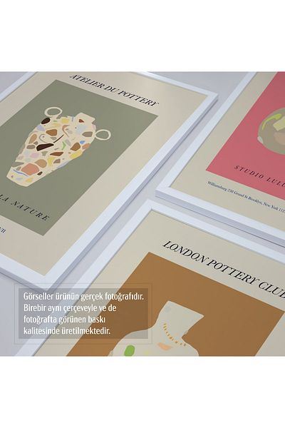 HOMEPACK Σετ ζωγραφικής 3 τεμαχίων με λευκό πλαστικοποιημένο πλαίσιο Hpn091