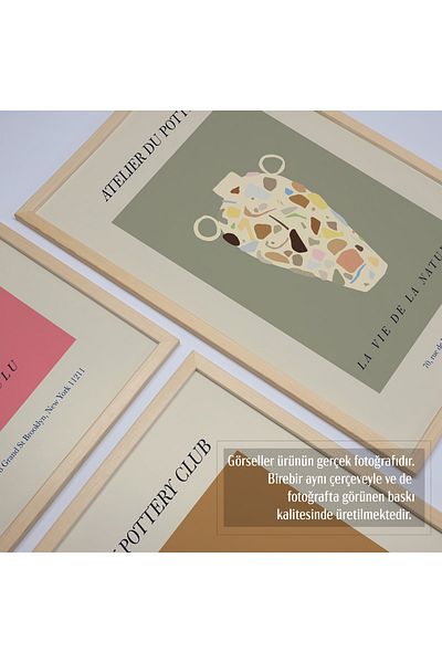 HOMEPACK Комплект за рисуване от 3 части с рамка от естествено дърво Hpn091