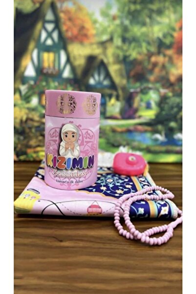 cossofashion - Kumbaralı, Namaza Ilk Adım , Kız Çocuk Hediyelik Seccade Seti