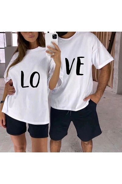 Merkür Store Lo-ve Shorts and T-shirt Lover Combination