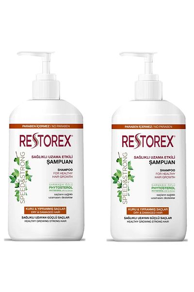 Restorex 1000 ml Repair Shampoo - 2 Pieces for Dry and Damaged Hair