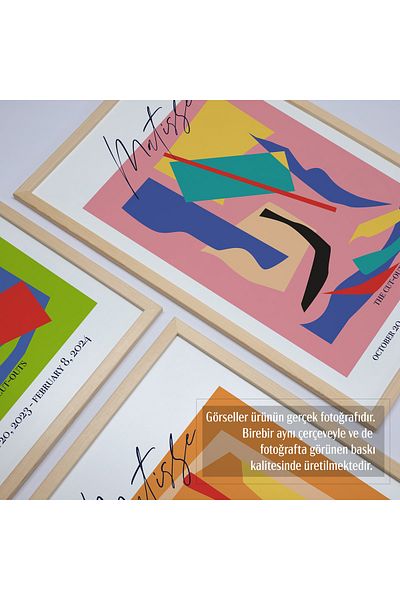 HOMEPACK Комплект за рисуване от 3 части с рамка от естествено дърво Hpn094