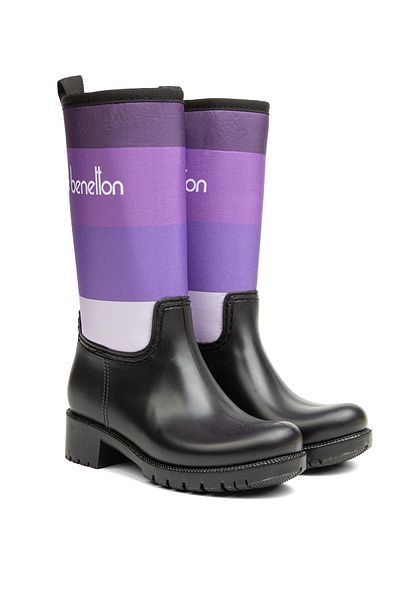 Benetton ® |   Bn-50017 - 34124 Μαύρο Μωβ - Παιδικές Μπότες