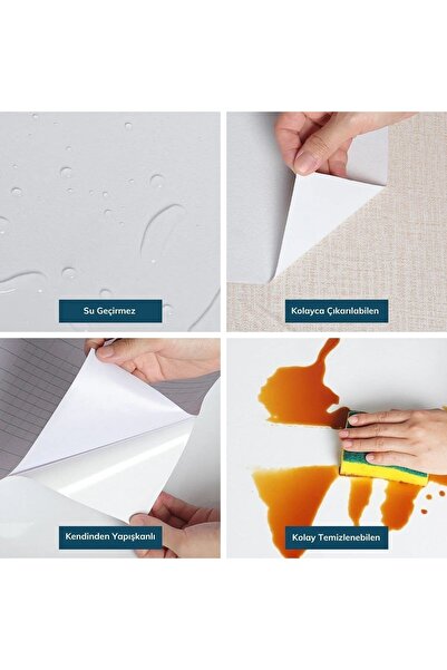 Armut Folyo Parlak Antrasit Gri Yapışkanlı Folyo Mutfak Dolap Ve Mobilya Kaplama Folyosu 61x1000