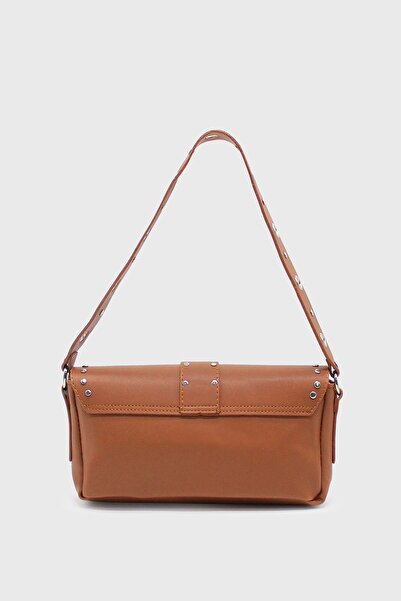 LUNABLU Women's Tan Studded Handbag