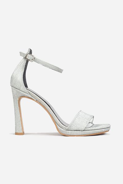 Adım Adım Women's Silver Color Thin Heeled Evening Dress Shoes