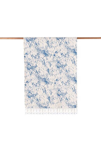 ipekevi Şal de mătase cu model de marmură albastră