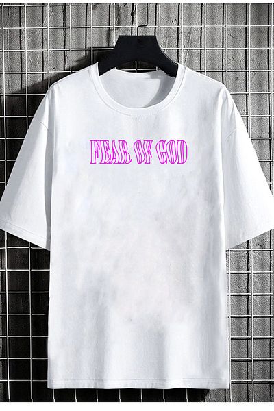 DEEPSENCE Unisex Μαύρο μπλουζάκι Oversize Fear Of God Back Printed