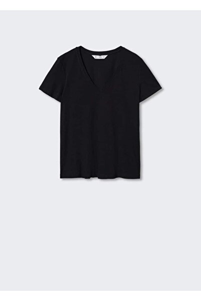 MANGO Woman Μπλουζάκι από λινό-βαμβάκι