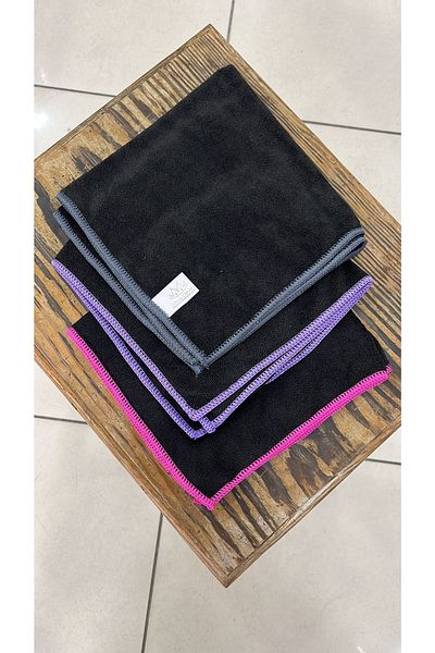alorez 3 Pieces Microfiber Cleaning Cloth Black Kitchen Cloth