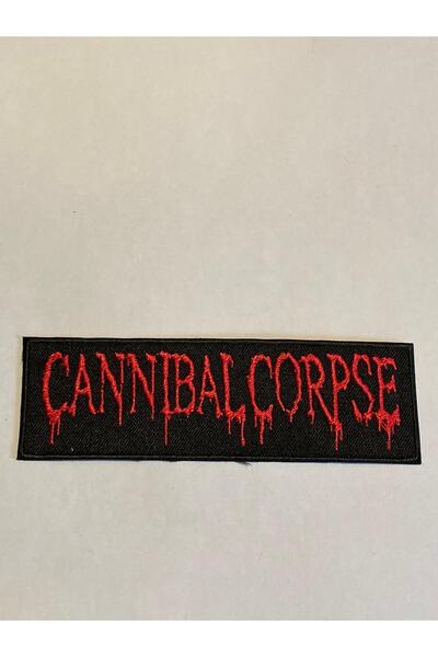 StüdyoÜmitTişört Cannıbal Corpse رقعة الشعار الحمراء، بطانة، بطانة جينز