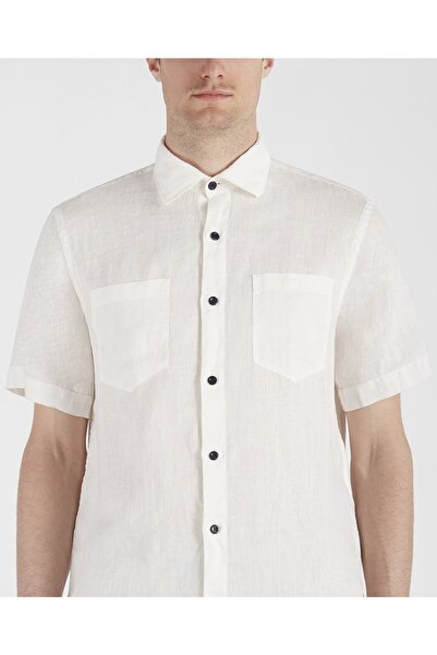 PAUL&SHARK Men's Woven Shirt Sleeves C.wLinens