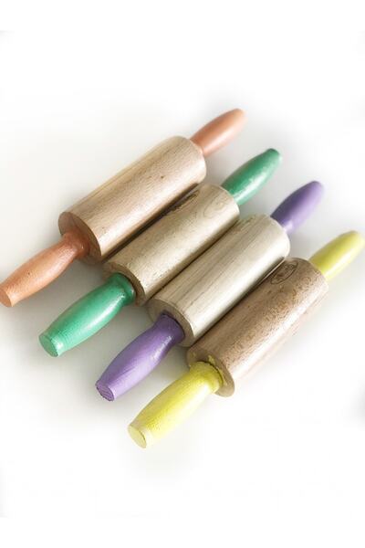 GREGOSS بكرة خشبية صغيرة (سعر القطعة) بكرات ملونة ممتعة