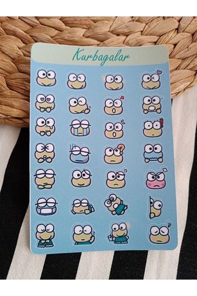 EyER Shoping Το σετ αυτοκόλλητων τηλεφώνου Keroppi Frog Planner είναι κατάλληλο για το περιοδικό Bullet
