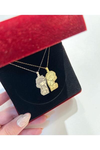 N!da Jewelry 925 Ayar Gümüş Çift Cedric Chen Sevgili Kolye