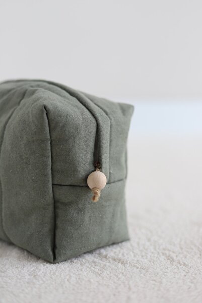 Ninna Kids Çok Amaçlı Keten Organizer Çanta - Greeny