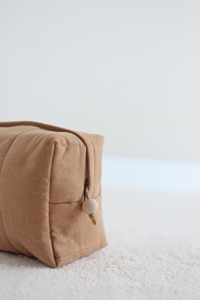 Ninna Kids Çok Amaçlı Keten Organizer Çanta - Orangey