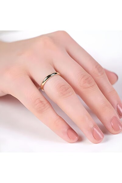 Üresinler Kuyumculuk 3mm Klasik Düz Alyans 8 Ayar Altın