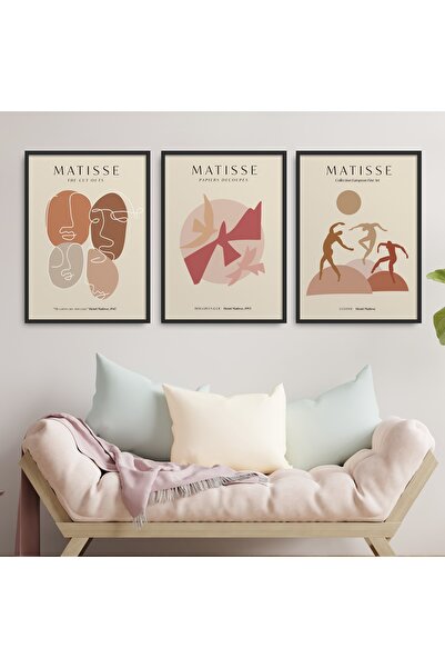 HOMEPACK Комплект за рисуване от 3 части с черен ламинат в рамка Hpn120