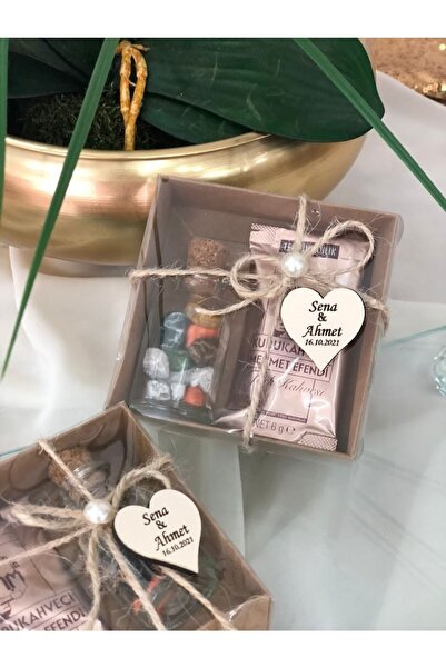 Masalsı Concept 25 Adet Türk Kahveli Çikolatalı Nikah Şekeri Söz Nişan Hediye...