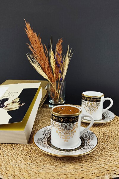 Digithome Lombardino Alara 6-Piece Porcelain Coffee Cup Set Gilded – Atn80 3061 C320.004