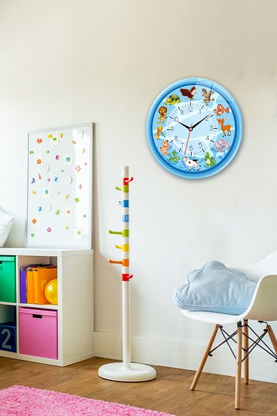 Decorita Ceas de sticlă |   Camera Copiilor - Albastru |   Diametru40cm